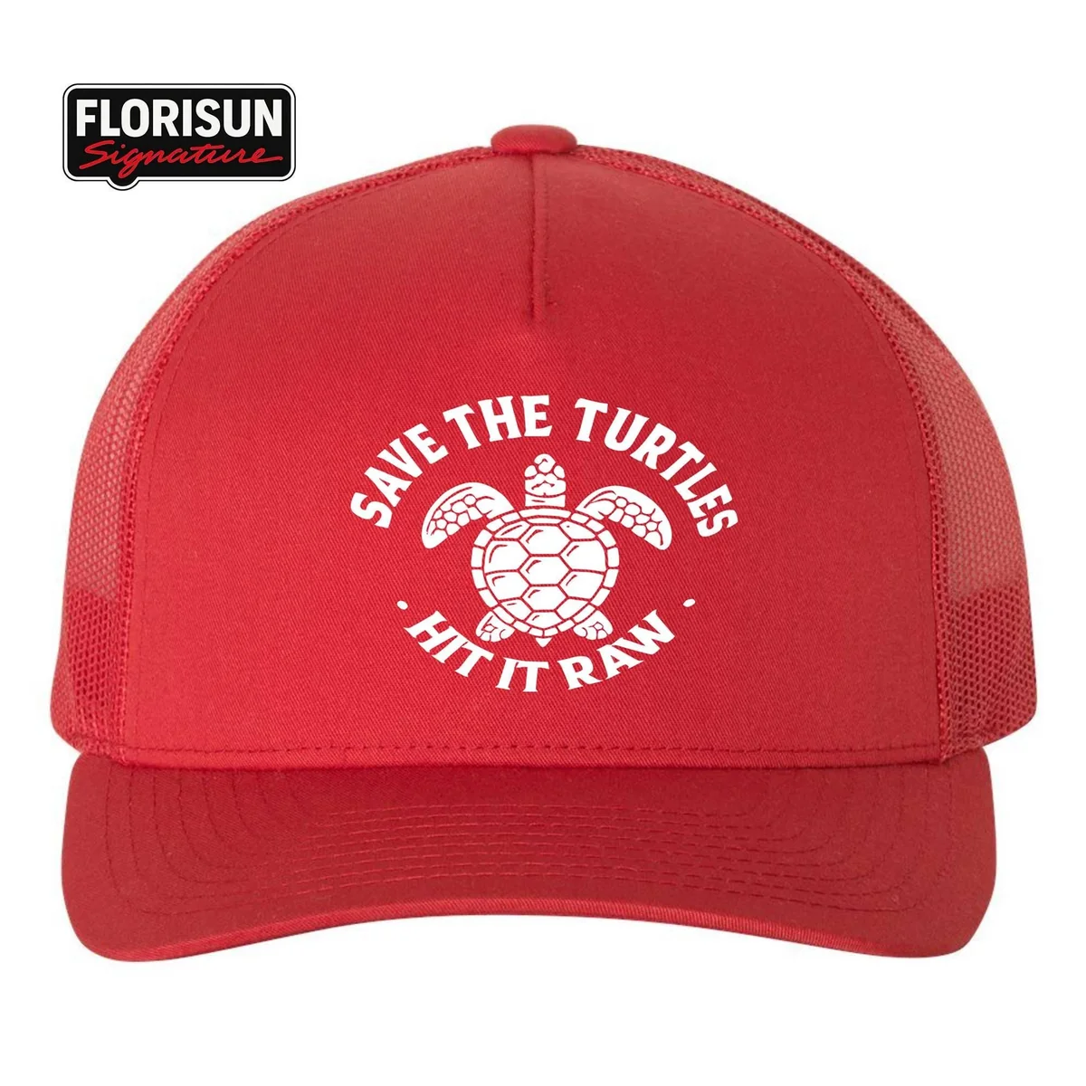 View 3 of Save The Turtles Hat: Funny Eco Humor Trucker Snapback