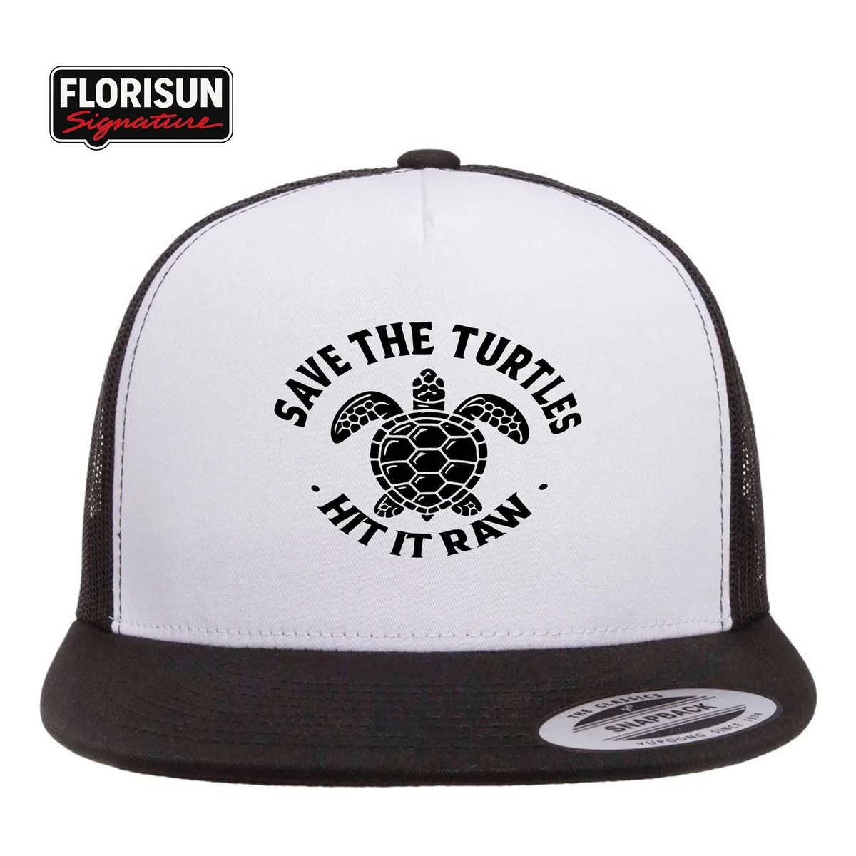 View 6 of Save The Turtles Hat: Funny Eco Humor Trucker Snapback