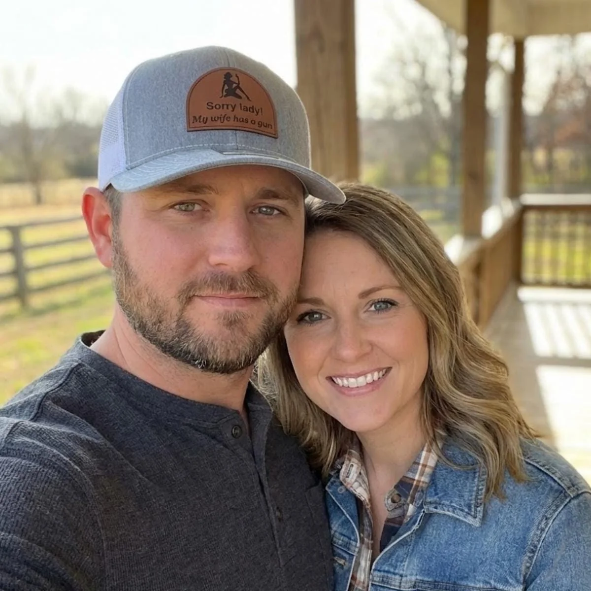 View 6 of Sorry Lady My Wife Has a Gun Trucker Hat