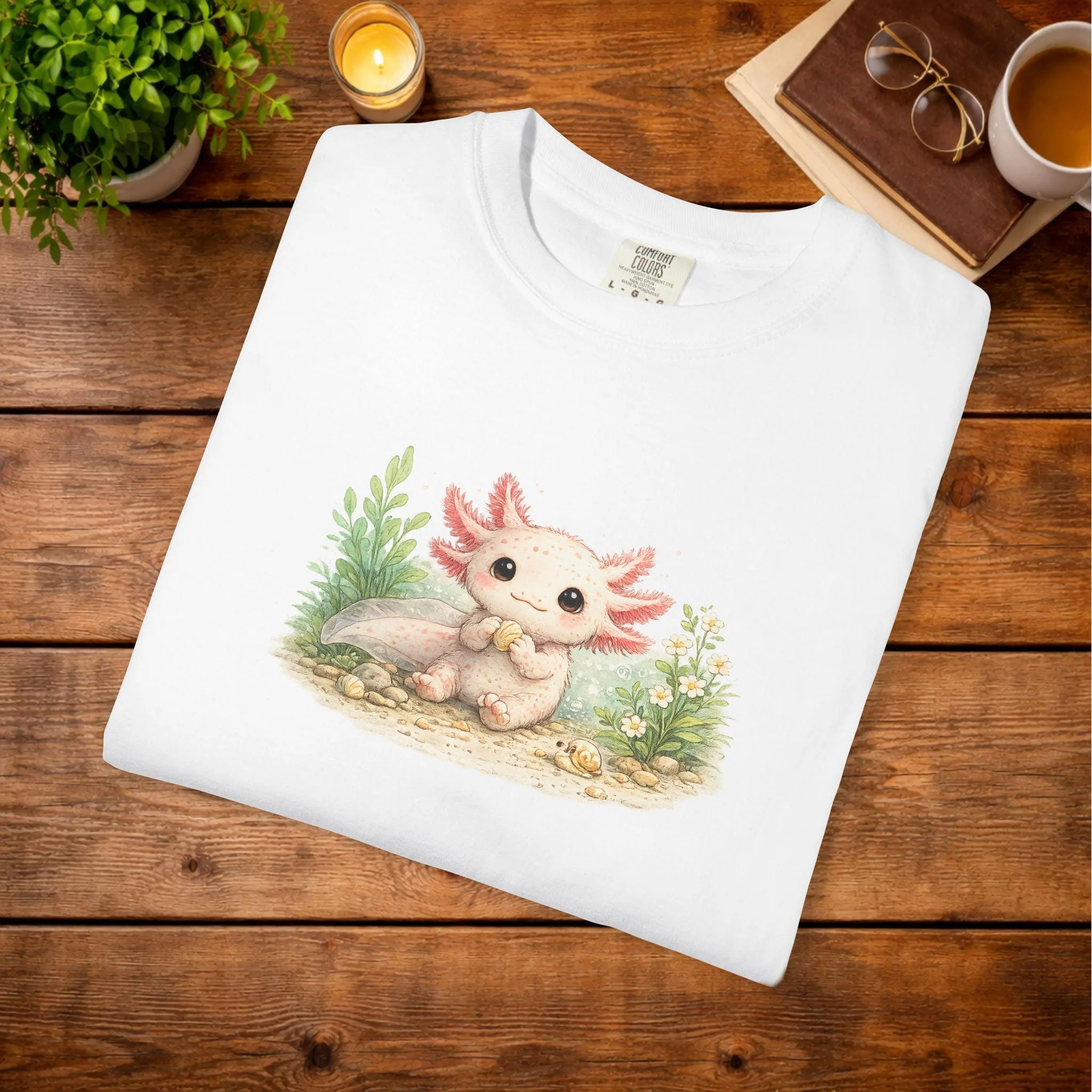 View 3 of Axolotl Illustration T-shirt