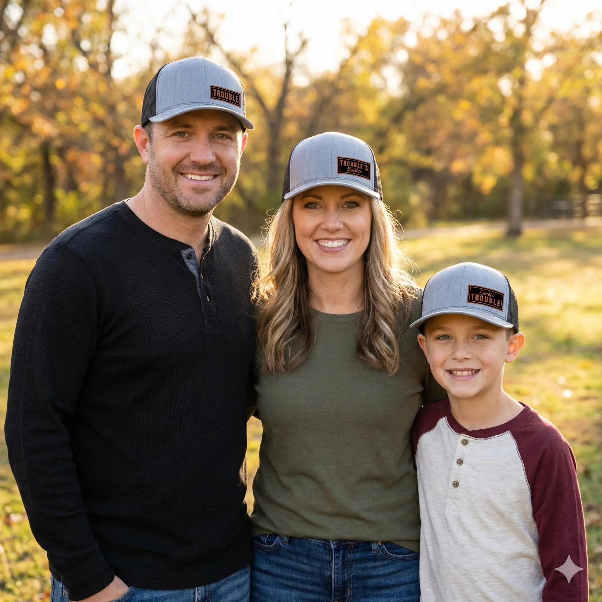 View 2 of Family Trouble Trucker Hat Set