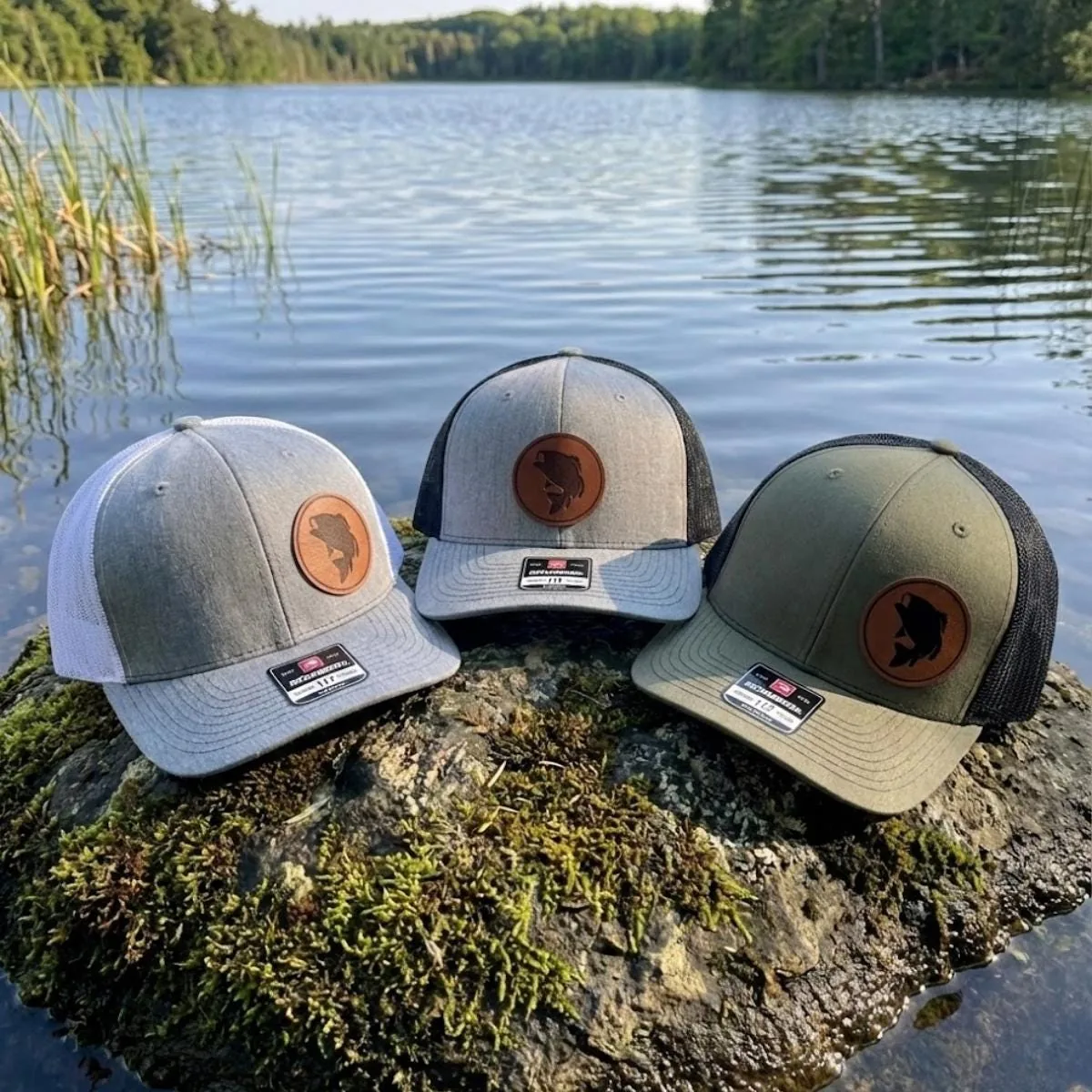View 6 of Fish Leather Patch Trucker Hat