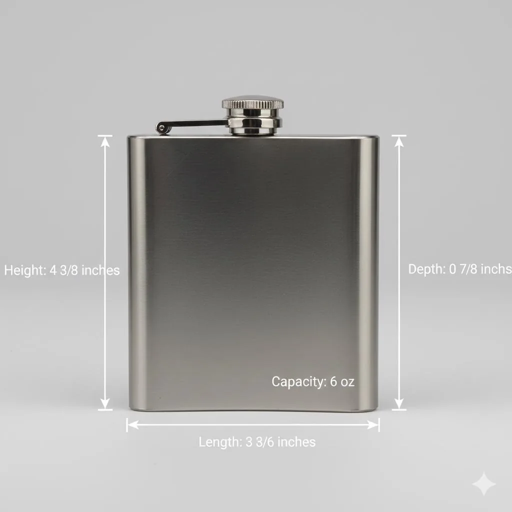View 3 of Funny Engraved Stainless Steel Hip Flask