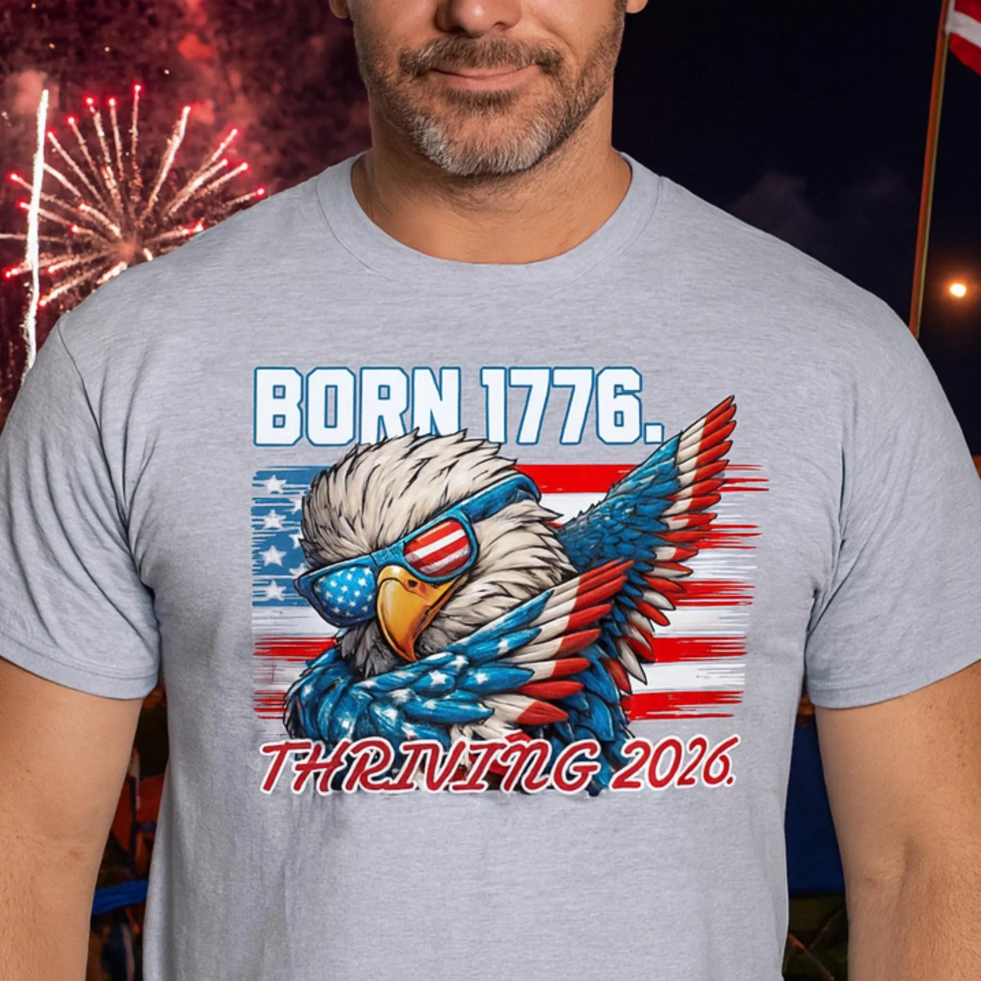 Patriotic Eagle USA Flag T-shirt