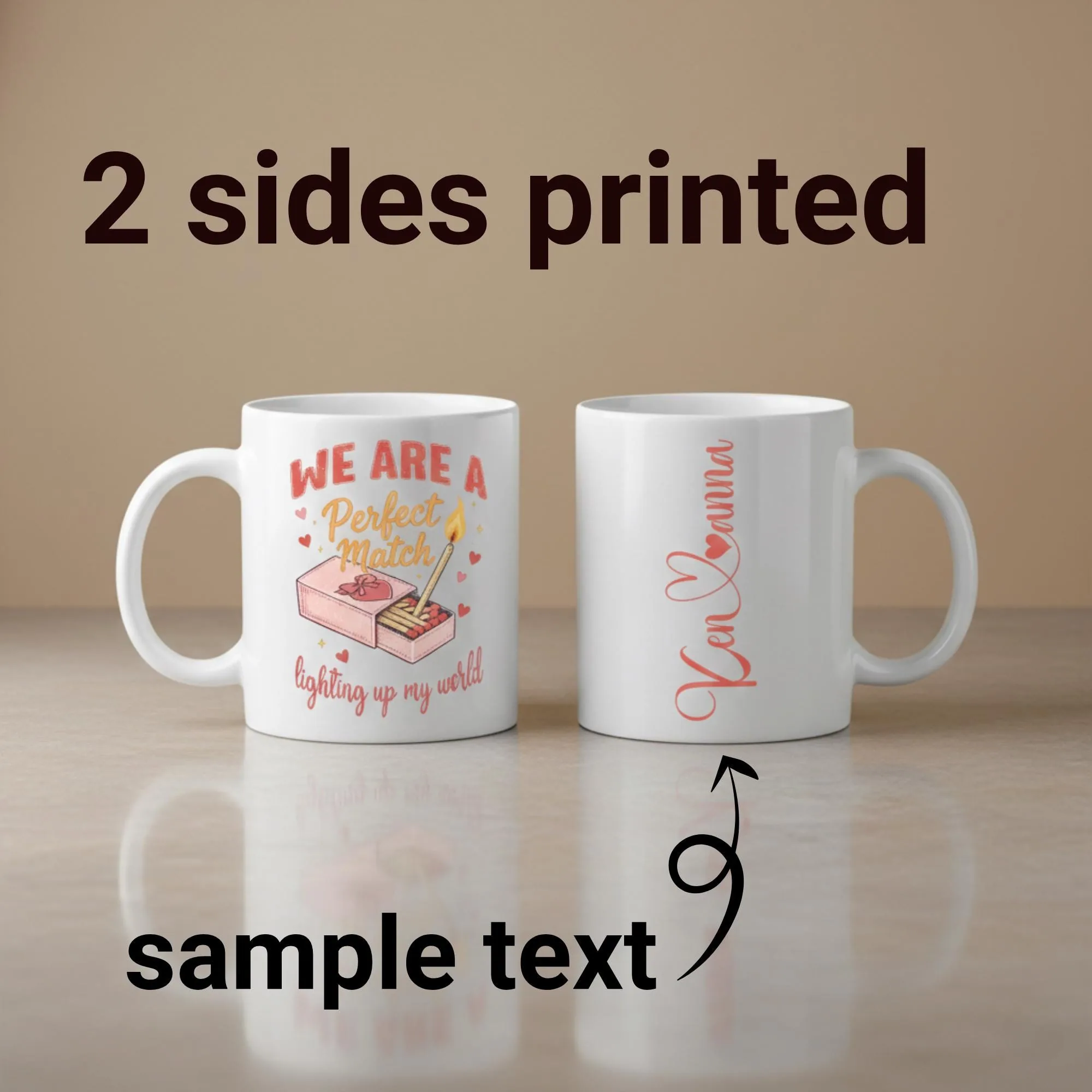 View 3 of Perfect Match Valentine Mug