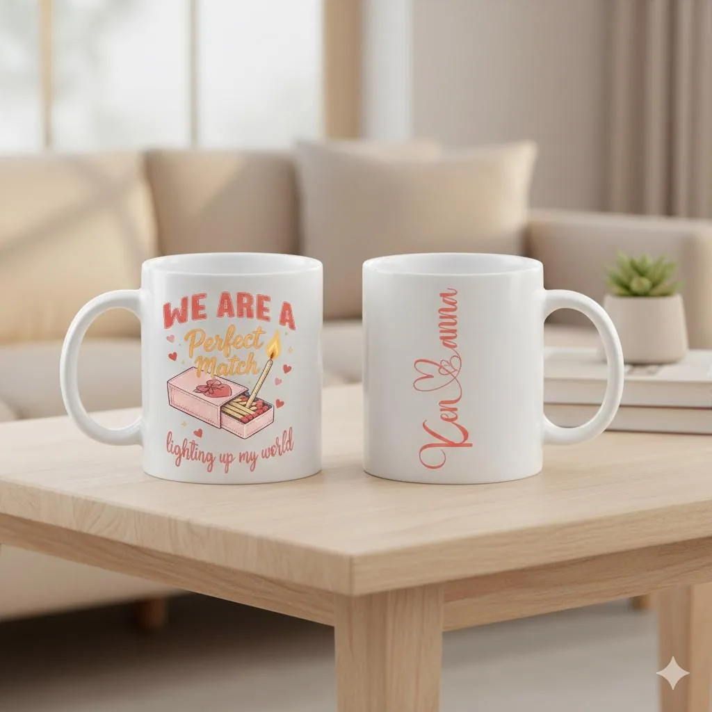 View 4 of Perfect Match Valentine Mug