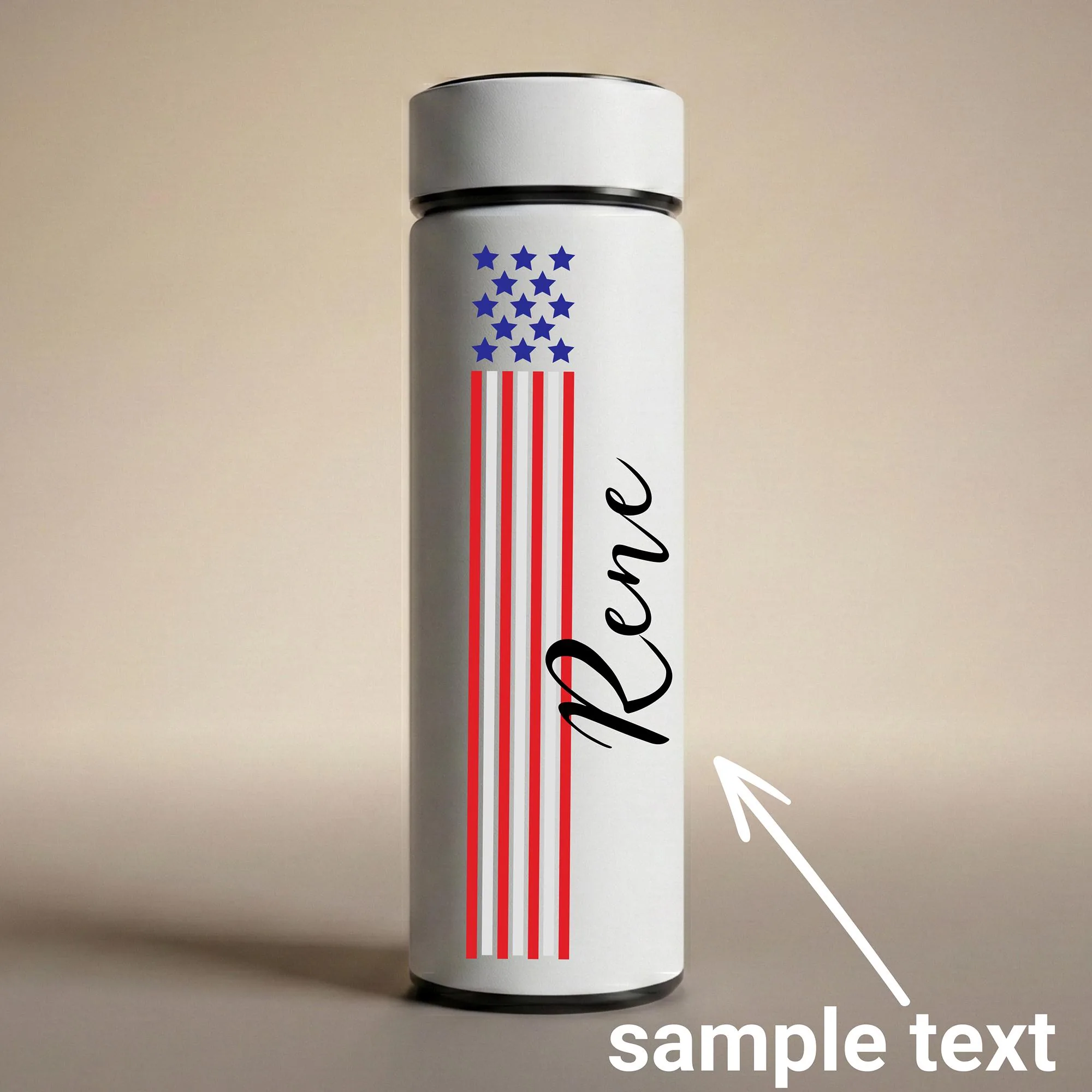 View 2 of Personalized American Flag Tumbler