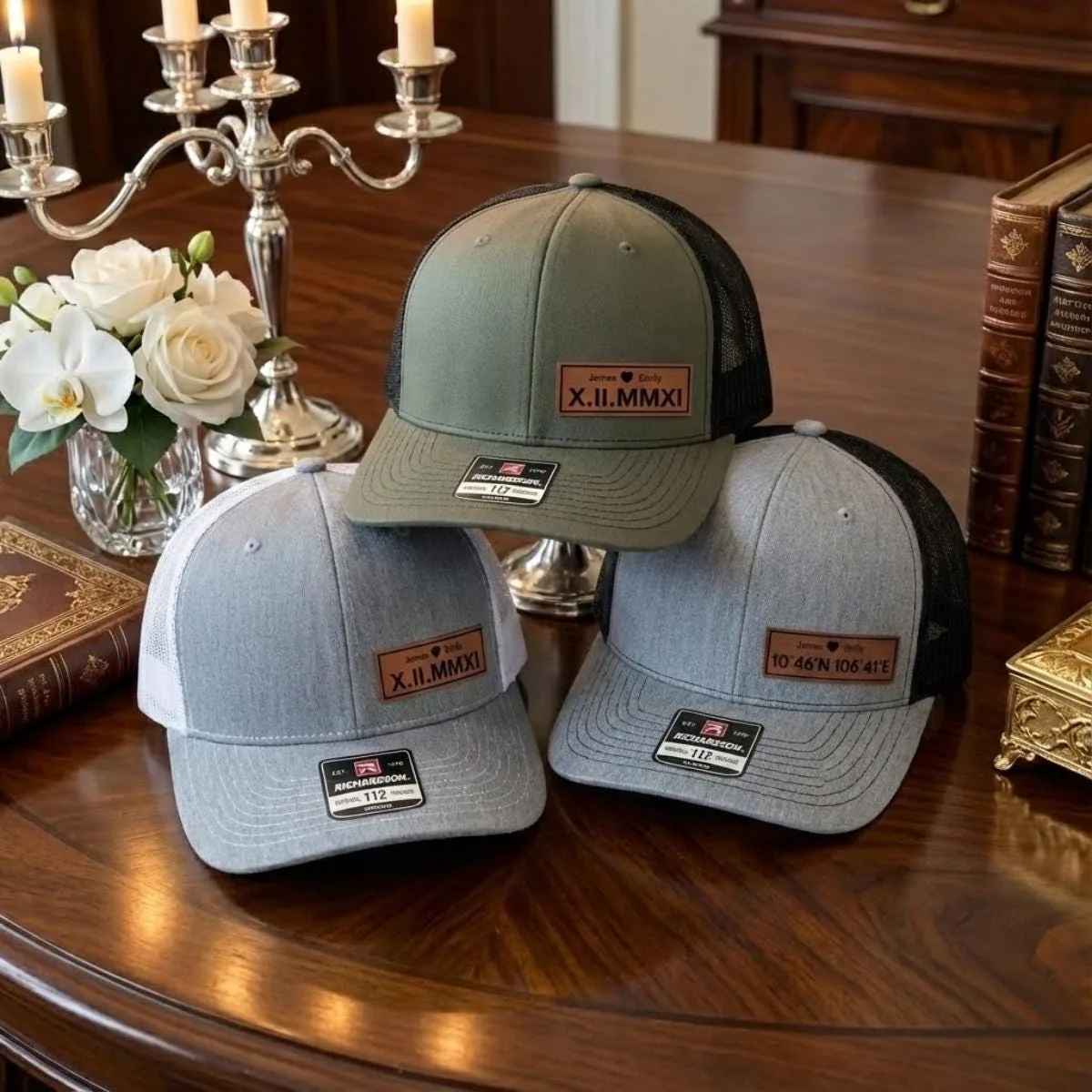 View 4 of Personalized Coordinates Trucker Hat