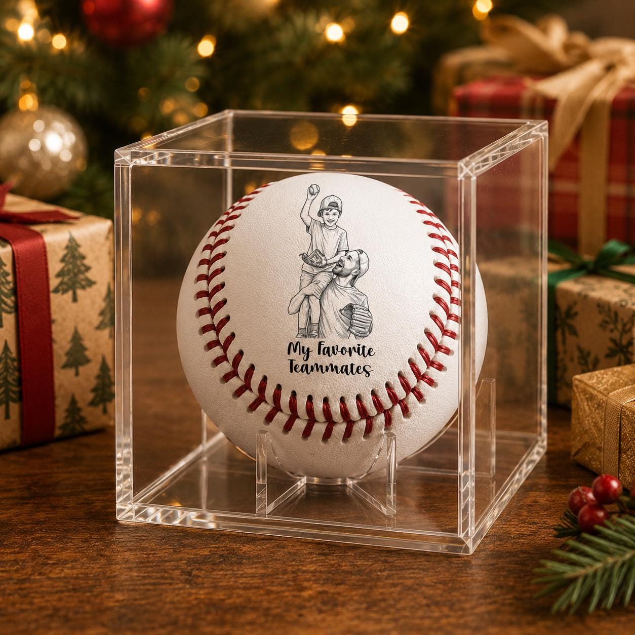View 2 of Personalized Laser Engraved Baseball
