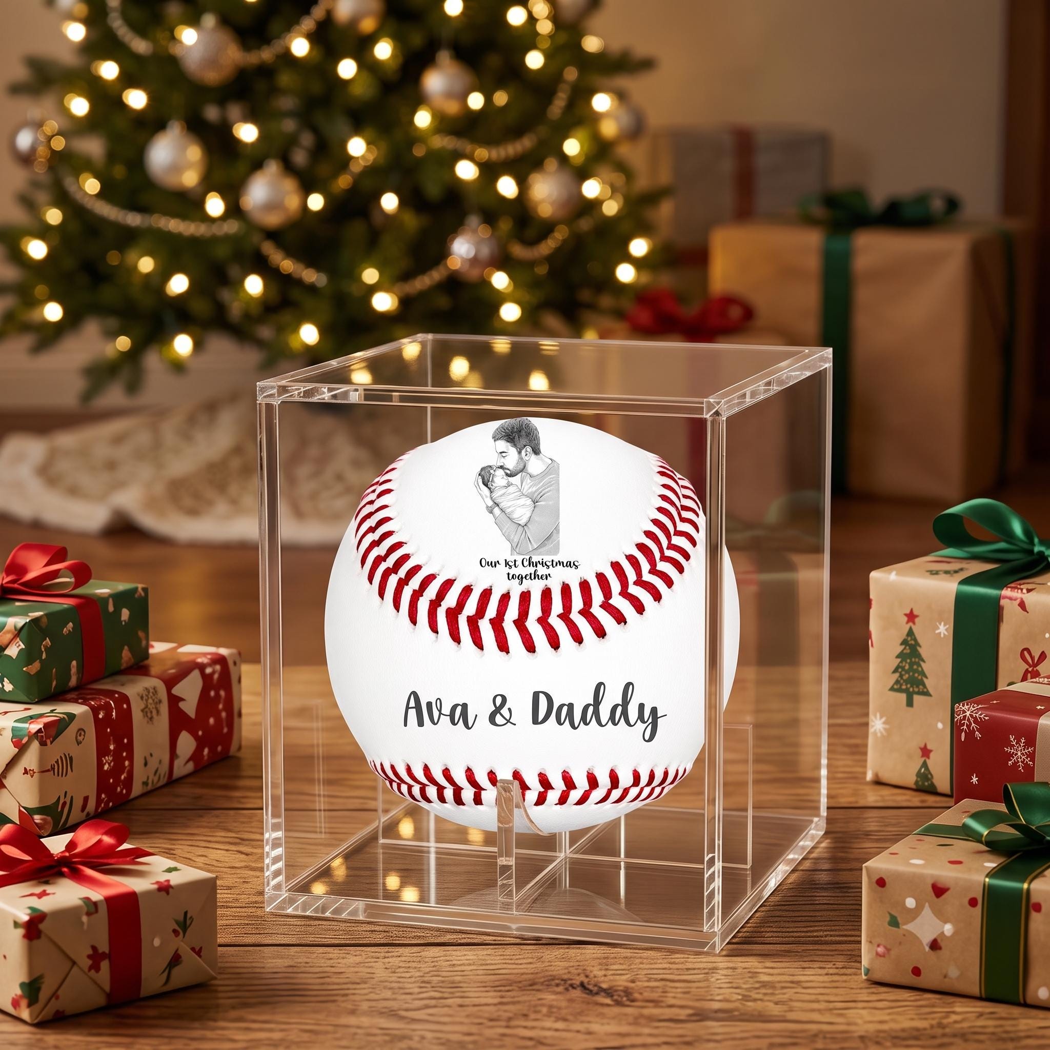View 2 of Personalized Laser Engraved Baseball