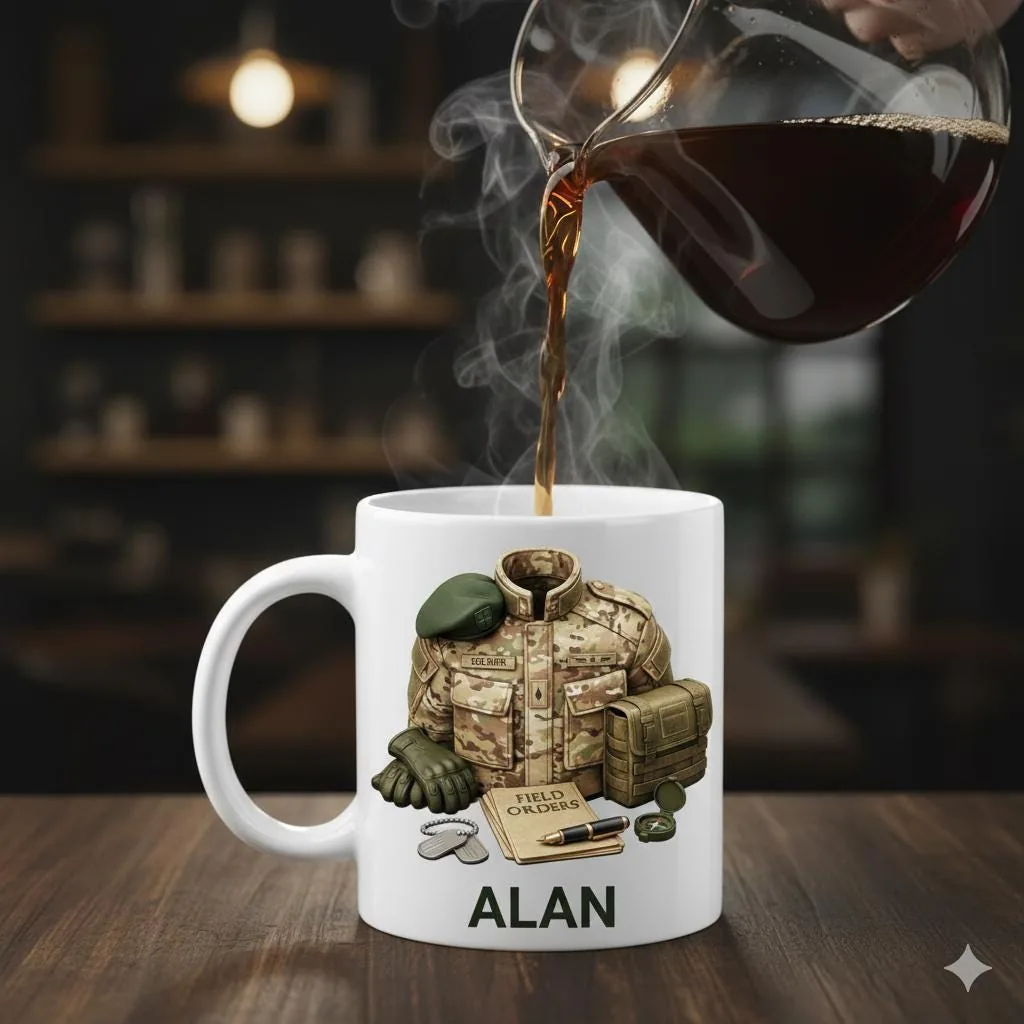 View 6 of Personalized Soldier Mug Custom Name Gift
