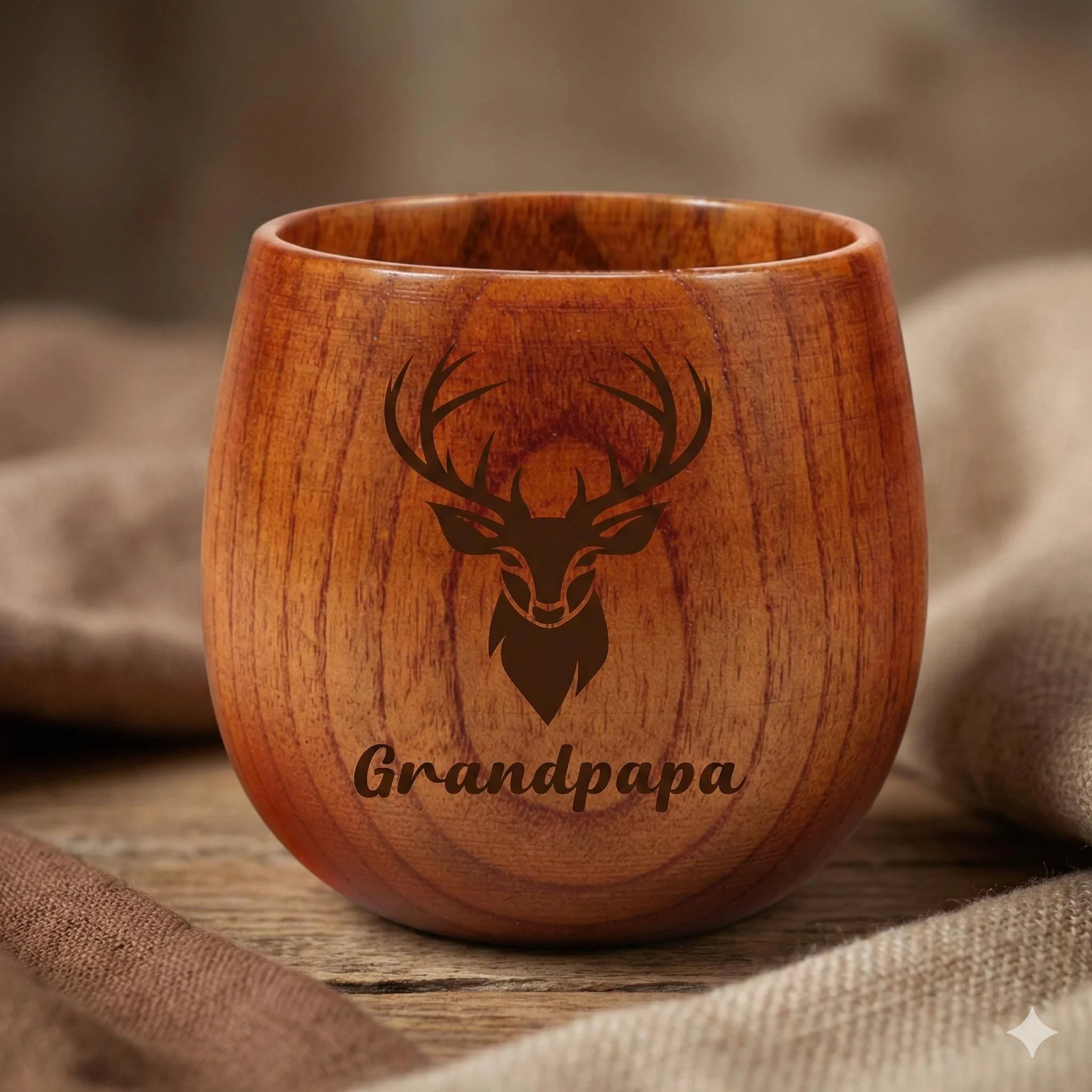 Personalized Wooden Whiskey Cup