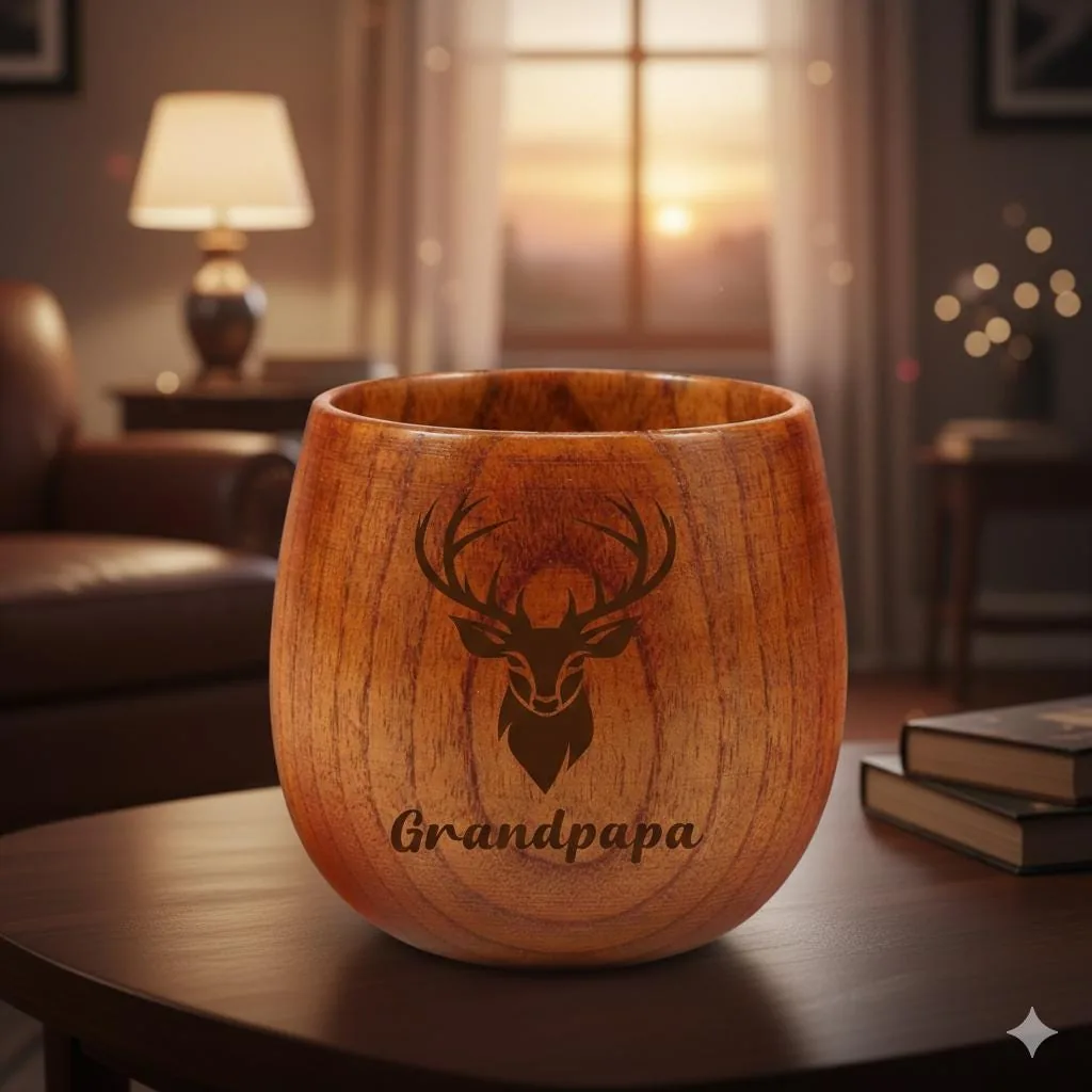 View 5 of Personalized Wooden Whiskey Cup