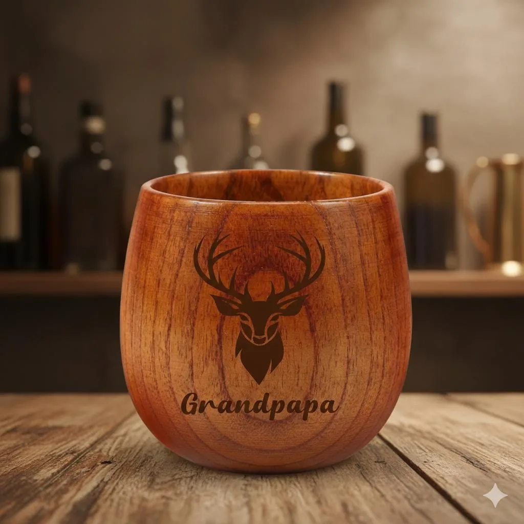 View 6 of Personalized Wooden Whiskey Cup