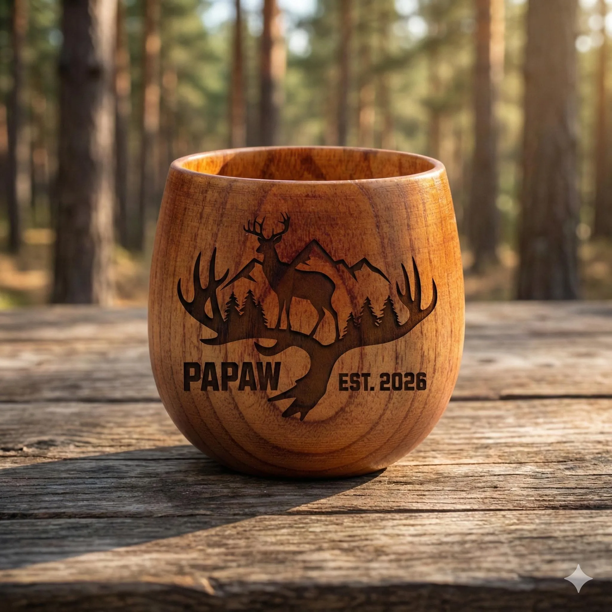 Personalized Wooden Whiskey Cup