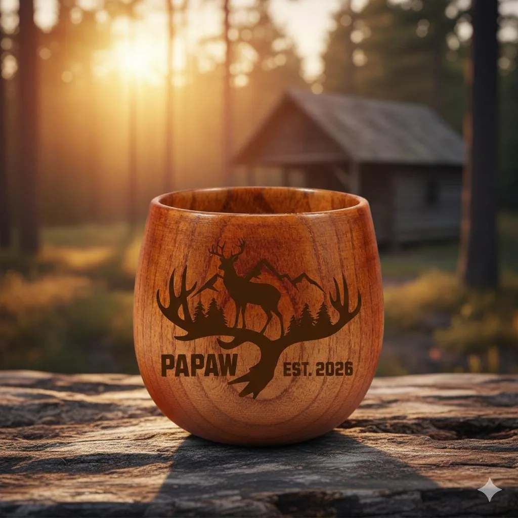 View 2 of Personalized Wooden Whiskey Cup